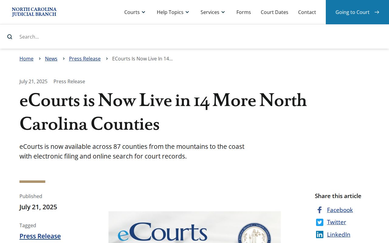 Madison County case lookup eCourts Track 9 launch