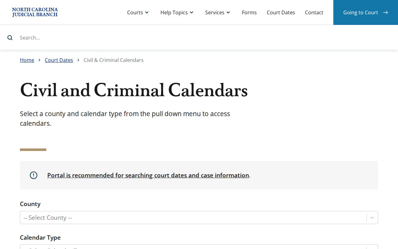 Madison County court calendar civil and criminal calendar service