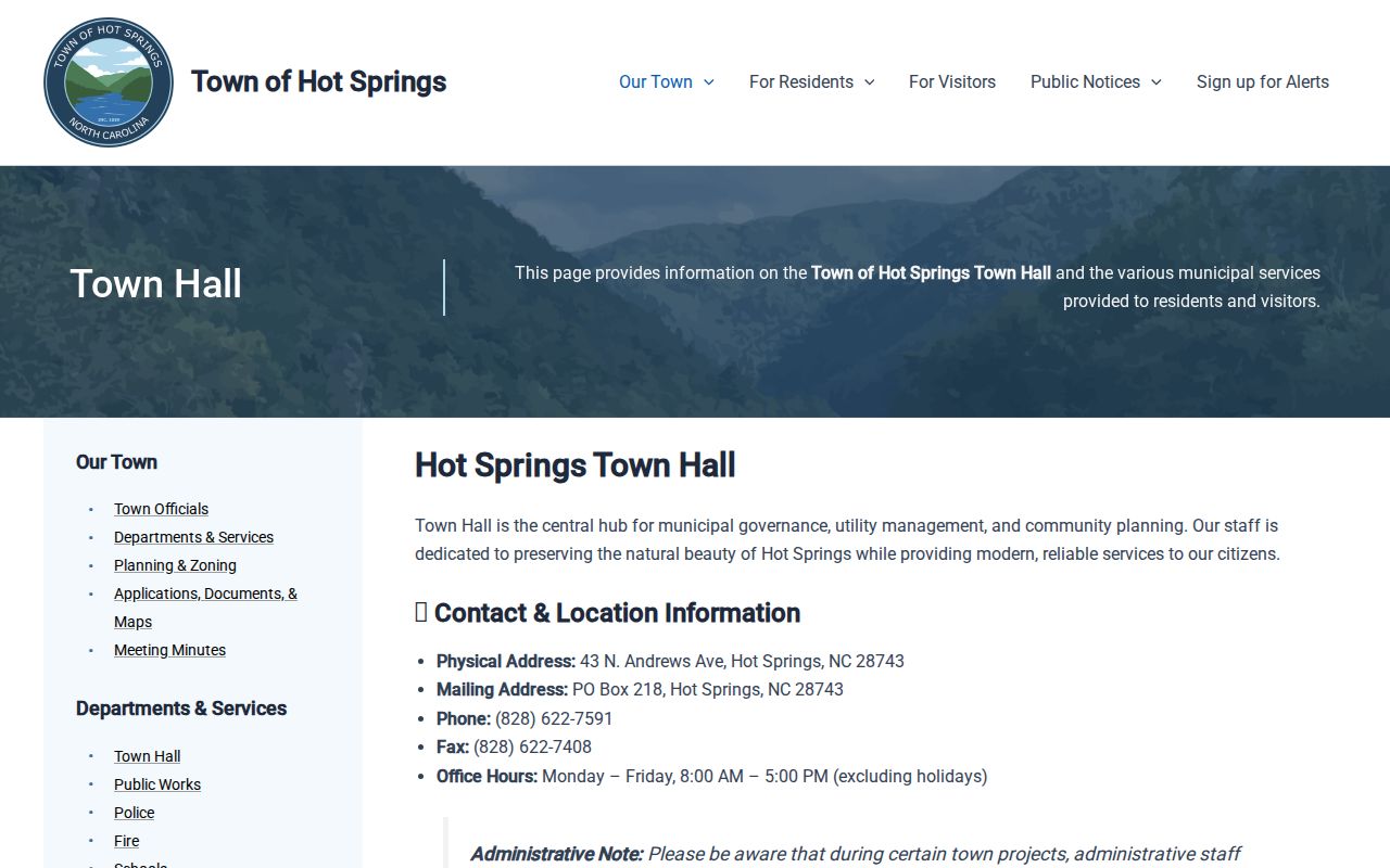 Hot Springs court docket civic context at Town Hall in Madison County